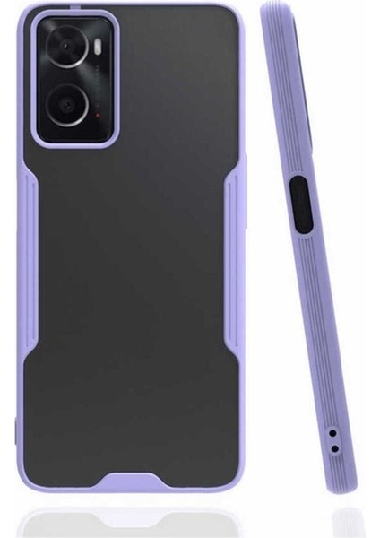 Oppo A76 Uyumlu Kılıf Zore Parfe Kapak, Mor
