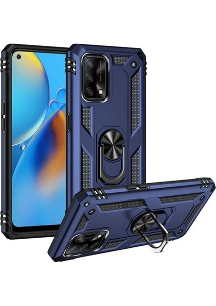 Oppo A74 4g Uyumlu Kılıf Zore Vega Kapak, Mavi