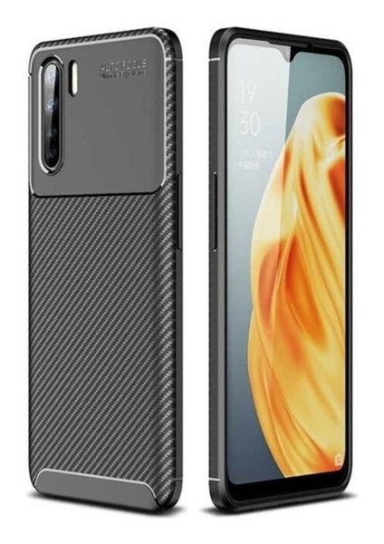 Oppo A91 Uyumlu Kılıf Zore Negro Silikon Kapak, Siyah