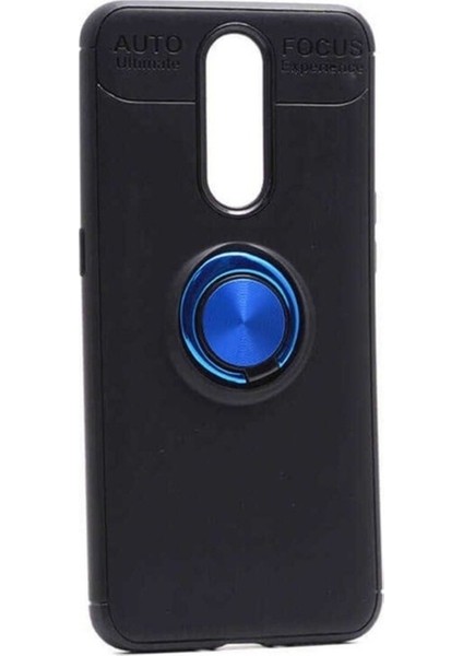 Oppo RX17 Pro Uyumlu Kılıf Zore Ravel Silikon Kapak, Siyah-Mavi
