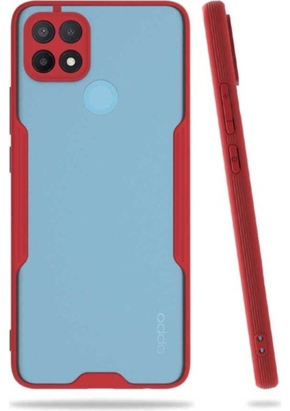 Oppo A15S Uyumlu Kılıf Zore Parfe Kapak, Kırmızı