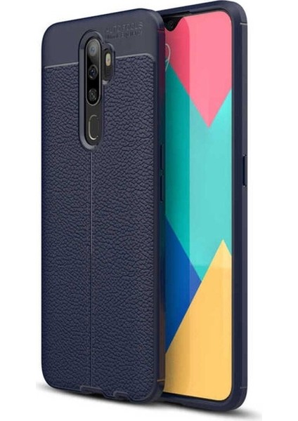 Oppo A5 2020 Uyumlu Kılıf Zore Niss Silikon Kapak, Lacivert