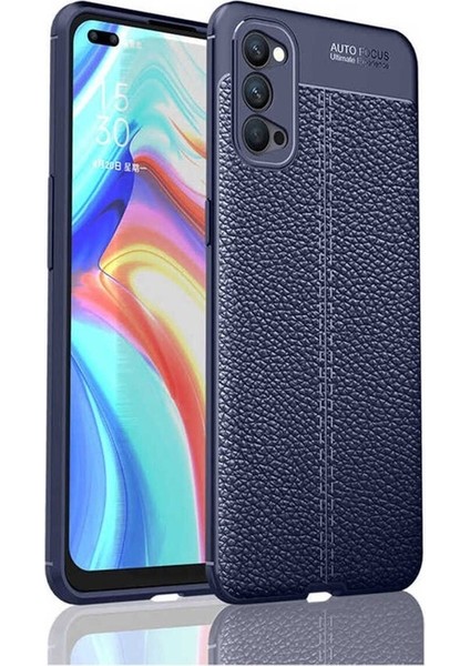 Oppo Reno 4 Uyumlu Kılıf Zore Niss Silikon Kapak, Lacivert