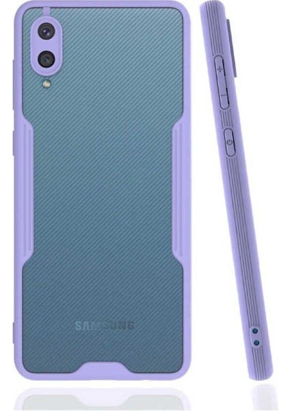 Samsung Galaxy A02 Uyumlu Kılıf Zore Parfe Kapak, Mor
