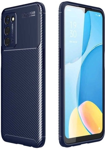 Oppo A55 5g Uyumlu Kılıf Zore Negro Silikon Kapak, Lacivert