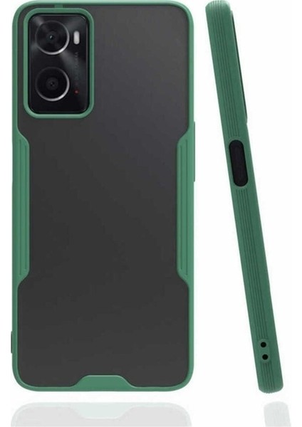 Oppo A76 Uyumlu Kılıf Zore Parfe Kapak, Koyu Yeşil