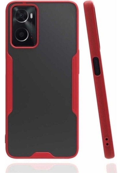 Oppo A76 Uyumlu Kılıf Zore Parfe Kapak, Kırmızı