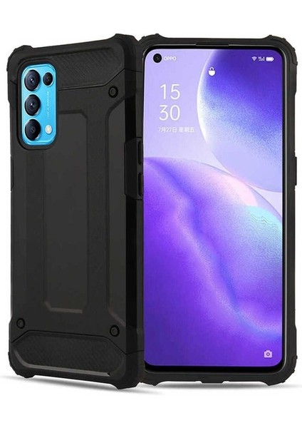 Oppo Reno 5 5g Uyumlu Kılıf Zore Crash Silikon Kapak, Siyah