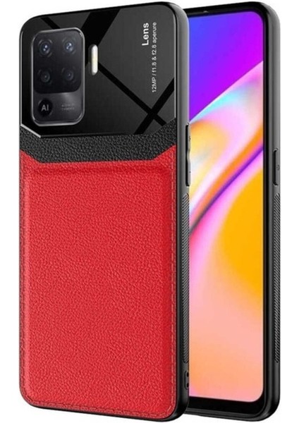Oppo Reno 5 Lite Uyumlu Kılıf Zore Emiks Kapak, Kırmızı