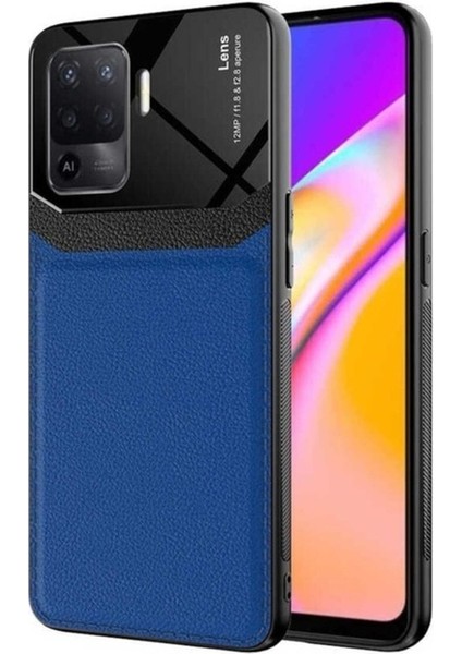 Oppo Reno 5 Lite Uyumlu Kılıf Zore Emiks Kapak, Lacivert