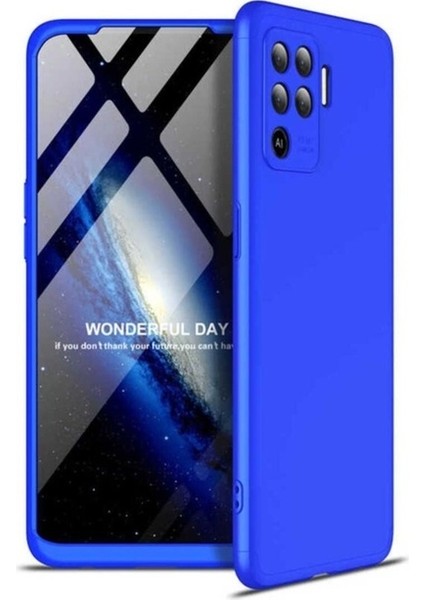 Oppo Reno 5 Lite Uyumlu Kılıf Zore Ays Kapak, Mavi