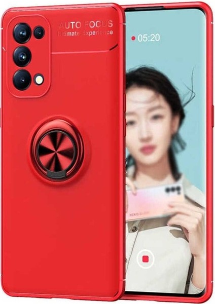 Oppo Reno 5 Pro 5g Uyumlu Kılıf Zore Ravel Silikon Kapak, Kırmızı