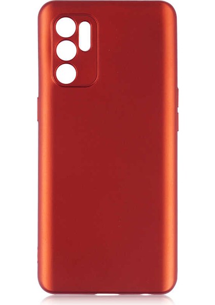 Oppo Reno 6 4g Uyumlu Kılıf Zore Premier Silikon Kapak, Kırmızı