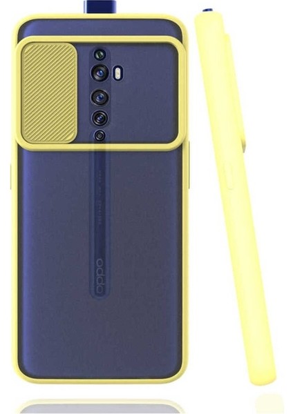 Oppo Reno 2z Uyumlu Kılıf Zore Lensi Kapak, Sarı