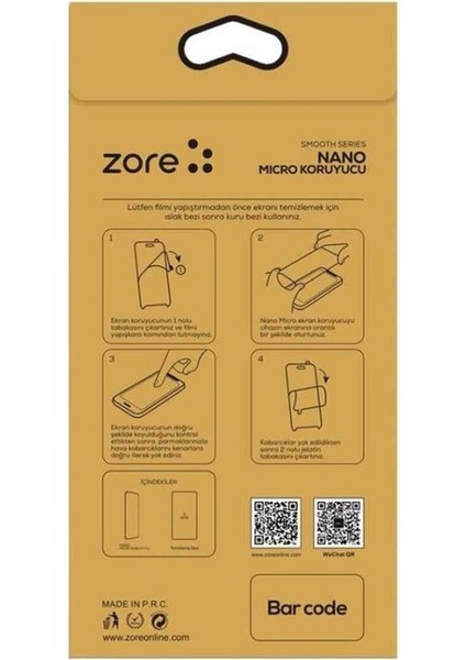Oppo Ax7 Uyumlu Zore Nano Micro Temperli Ekran Koruyucu