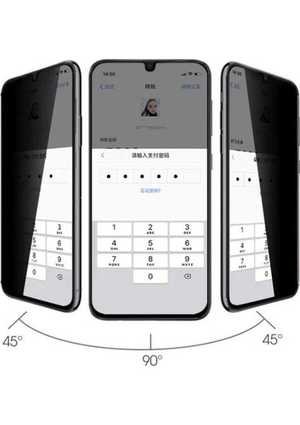 Oppo A9 2020 Uyumlu Zore New 5d Privacy Temperli Ekran Koruyucu
