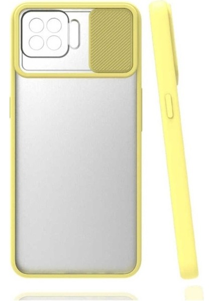 Oppo Reno 4 Lite Uyumlu Kılıf Zore Lensi Kapak, Sarı