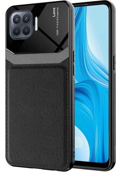 Oppo Reno 4 Lite Uyumlu Kılıf Zore Emiks Kapak, Siyah