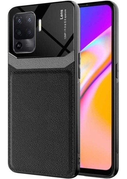 Oppo Reno 5 Lite Uyumlu Kılıf Zore Emiks Kapak, Siyah