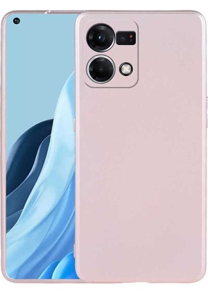 Oppo Reno 7 4g Uyumlu Kılıf Zore Premier Silikon Kapak, Rose Gold