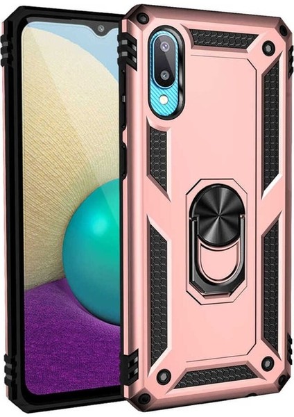Samsung Galaxy A02 Uyumlu Kılıf Zore Vega Kapak, Rose Gold