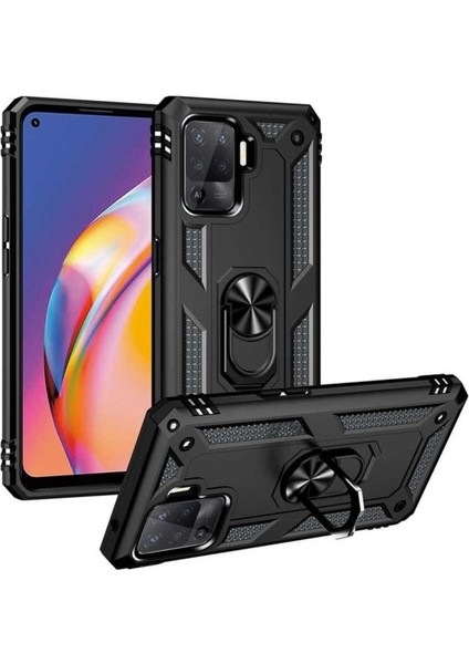 Oppo Reno 5 Lite Uyumlu Kılıf Zore Vega Kapak, Siyah