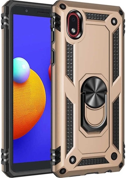 Samsung Galaxy A01 Core Uyumlu Kılıf Zore Vega Kapak, Gold