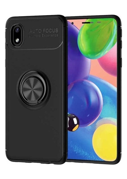 Samsung Galaxy A01 Core Uyumlu Kılıf Zore Ravel Silikon Kapak, Siyah