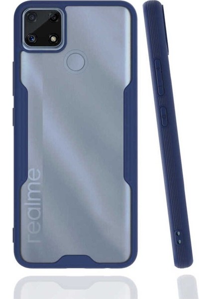 Realme C25 Uyumlu Kılıf Zore Parfe Kapak, Lacivert