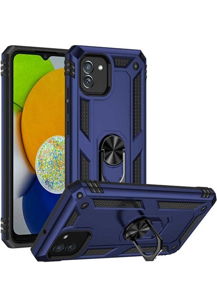 Samsung Galaxy A03 Uyumlu Kılıf Zore Vega Kapak, Mavi