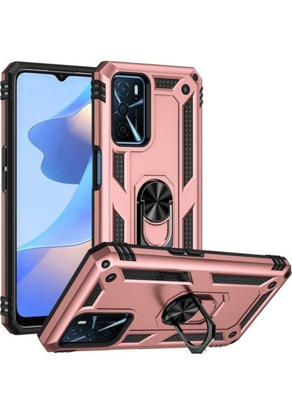 Oppo A16 Uyumlu Kılıf Zore Vega Kapak, Rose Gold