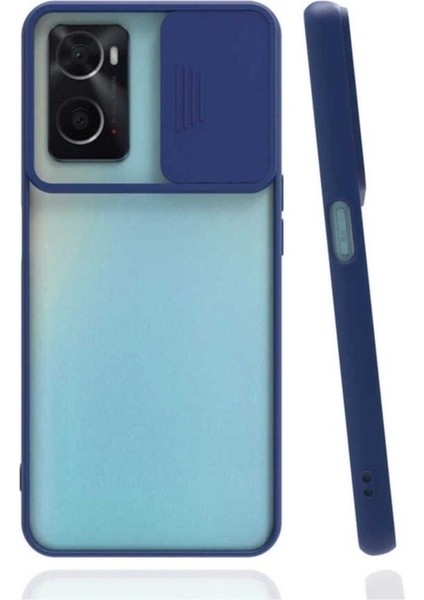 Oppo A36 Uyumlu Kılıf Zore Lensi Kapak, Lacivert