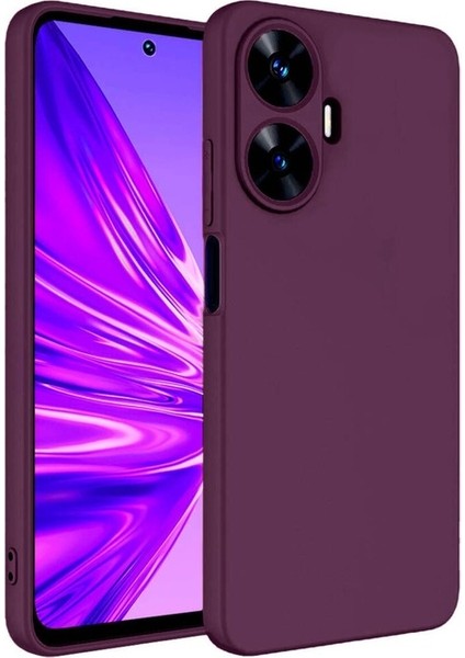 Realme C55 Uyumlu Kılıf Zore Mara Lansman Kapak, Koyu Mor