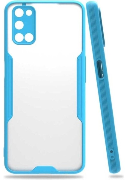 Oppo A52 Uyumlu Kılıf Zore Parfe Kapak, Mavi