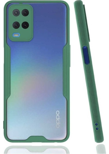 Oppo A54 4g Uyumlu Kılıf Zore Parfe Kapak, Koyu Yeşil