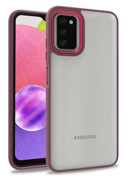 Samsung Galaxy A03S Uyumlu Kılıf Zore Flora Kapak, Kırmızı
