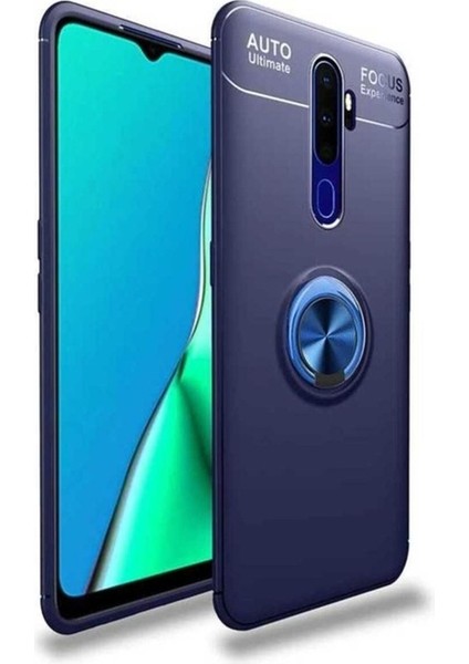 Oppo A9 2020 Uyumlu Kılıf Zore Ravel Silikon Kapak, Mavi