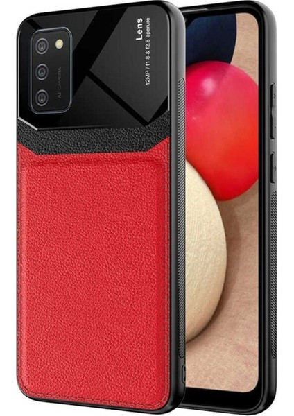 Samsung Galaxy A02S Uyumlu Kılıf Zore Emiks Kapak, Kırmızı