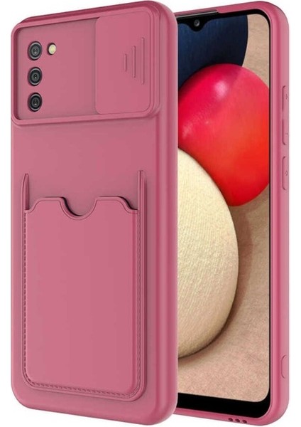 Samsung Galaxy A02S Uyumlu Kılıf Zore Kartix Kapak, Koyu Mor