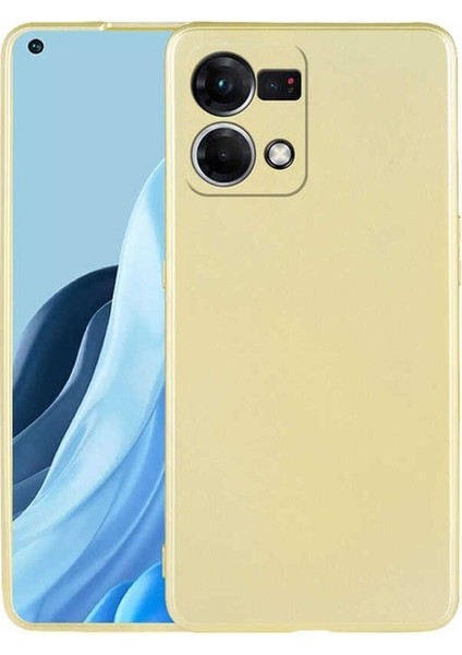 Oppo Reno 7 4g Uyumlu Kılıf Zore Premier Silikon Kapak, Gold