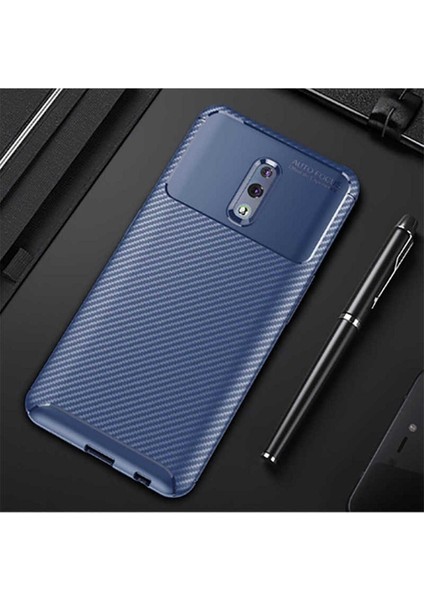 Oppo Reno Uyumlu Kılıf Zore Negro Silikon Kapak, Lacivert
