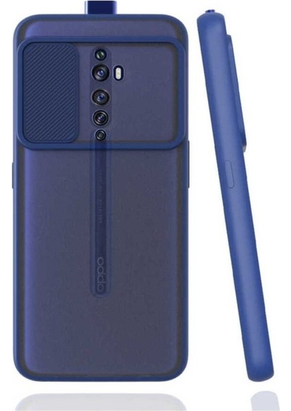 Oppo Reno 2z Uyumlu Kılıf Zore Lensi Kapak, Lacivert