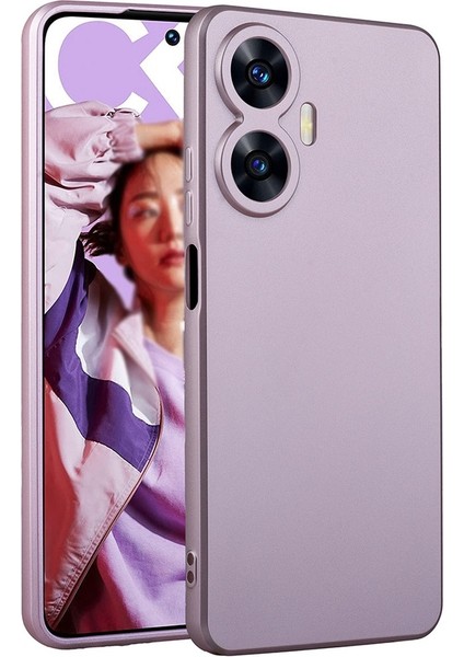Realme C55 Uyumlu Kılıf Zore Premier Silikon Kapak, Rose Gold