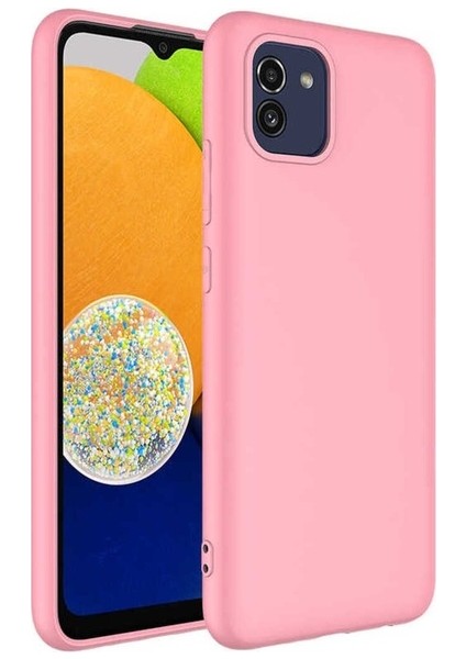 Samsung Galaxy A03 Uyumlu Kılıf Zore Mara Lansman Kapak, Pembe Açık