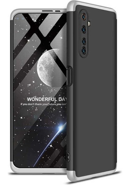 Realme 6 Uyumlu Kılıf Zore Ays Kapak, Siyah-Gri