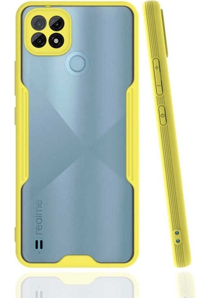 Realme C21 Uyumlu Kılıf Zore Parfe Kapak, Sarı