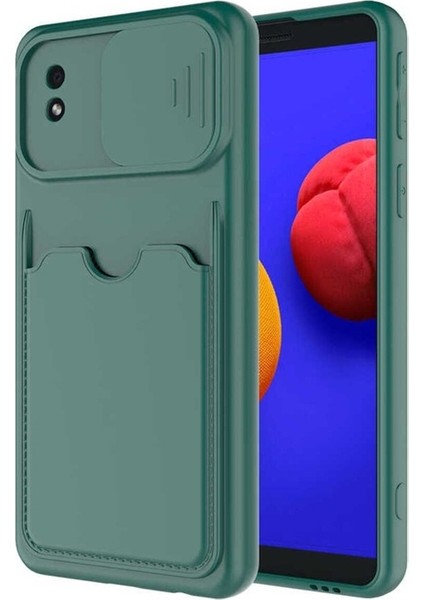 Samsung Galaxy A01 Core Uyumlu Kılıf Zore Kartix Kapak, Koyu Yeşil