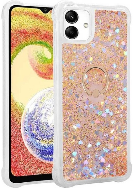 Samsung Galaxy A04 Uyumlu Kılıf Zore Milce Kapak, Gold