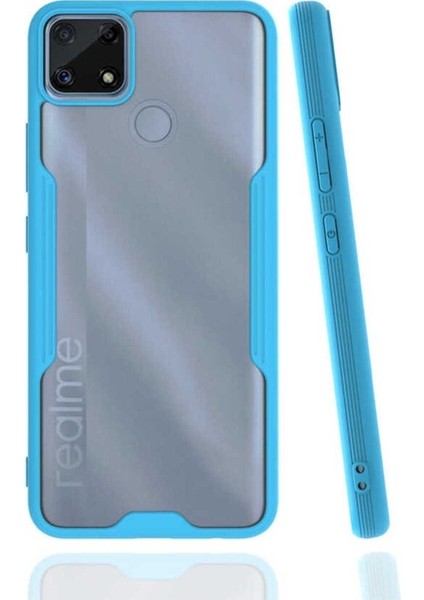 Realme C25 Uyumlu Kılıf Zore Parfe Kapak, Mavi