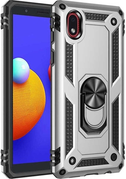 Samsung Galaxy A01 Core Uyumlu Kılıf Zore Vega Kapak, Gri